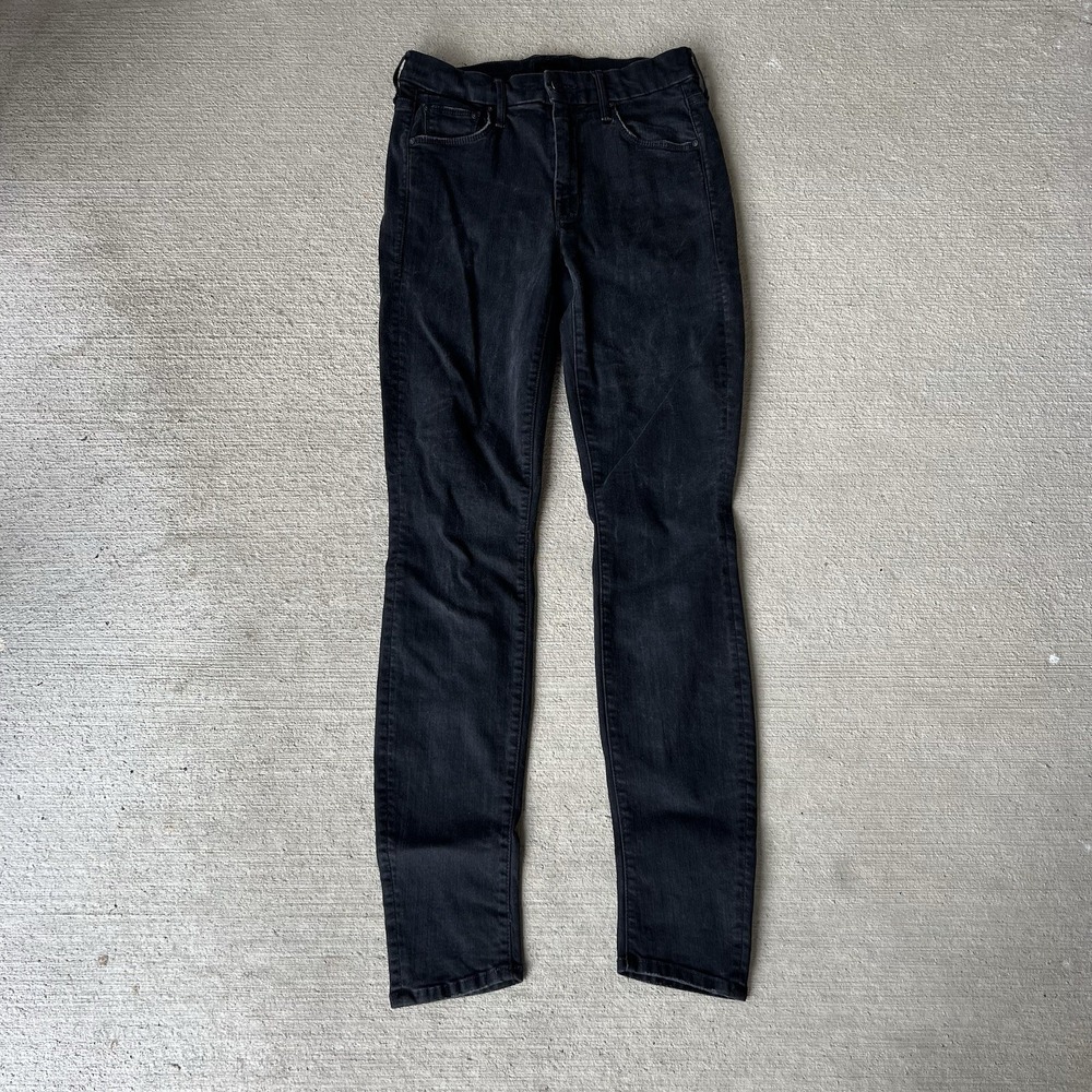 Mother Women's The Looker Skinny Jeans Black Denim Not Guilty Wash Size 26